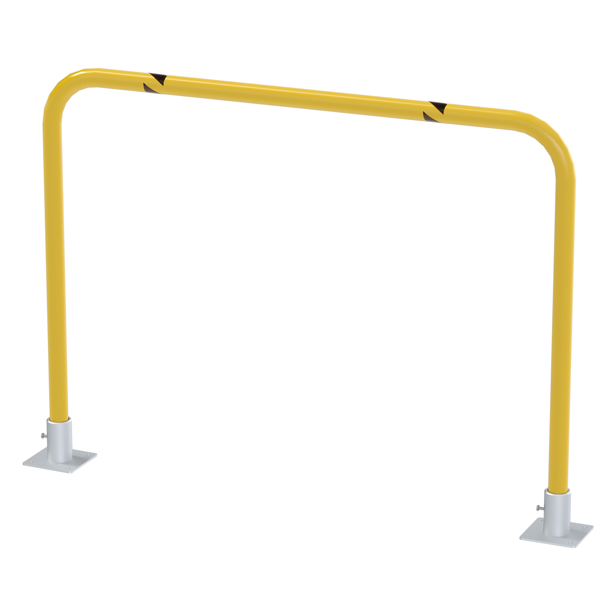 Vestil Steel Removable High Profile Machine and Rack Guard — 48in. x 36in. x 2in., Yellow, Model# HPRO-R-48-36-2